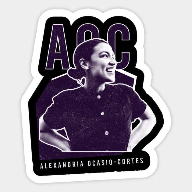 Alexandria Ocasio Cortez president Sticker by kalush club